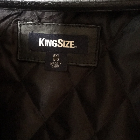 NWOT Men's black leather size 8xl brand new